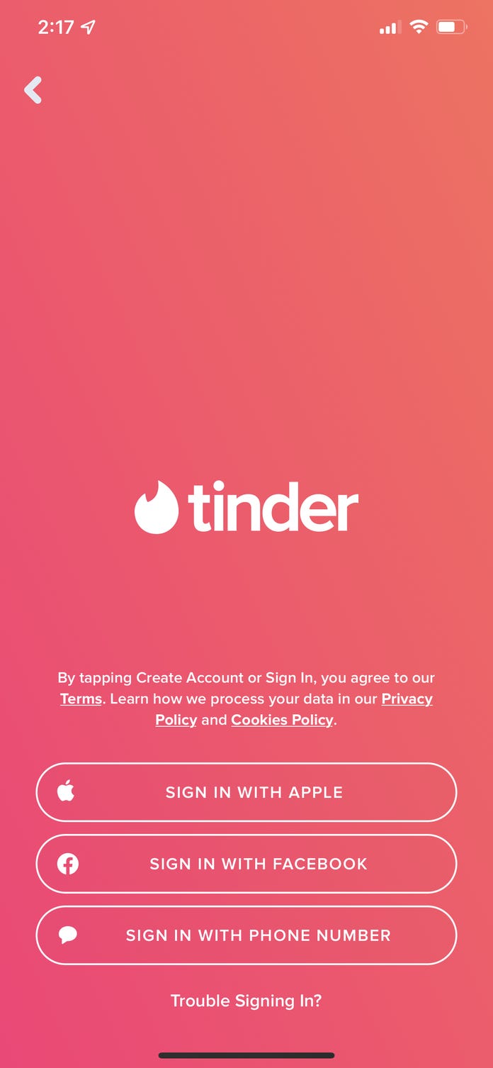 tinder search without registering