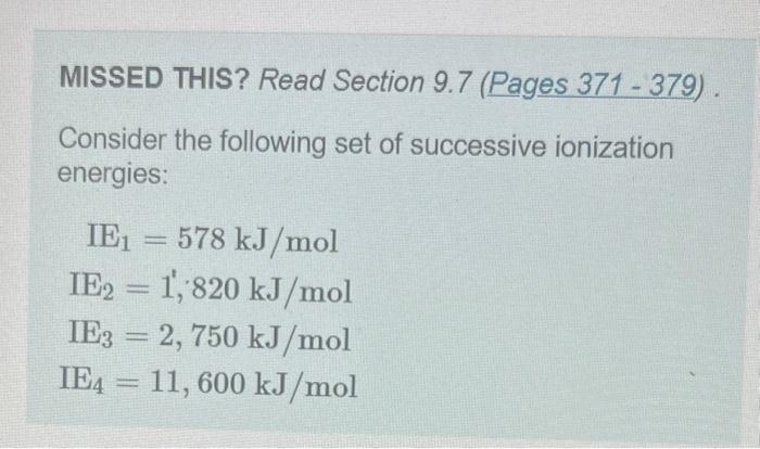 to which third period element do these ionization values belong