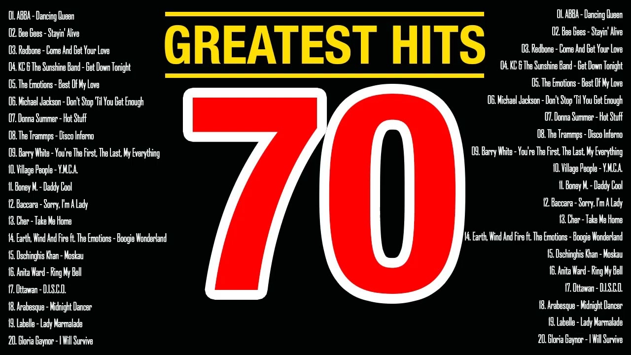 top hits in the 70s