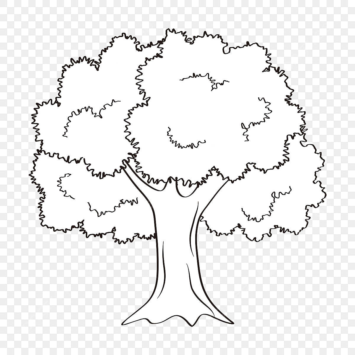 tree clip art black and white