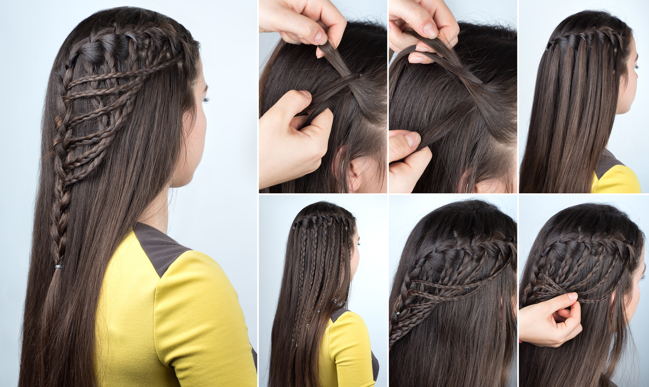 trenzas con cabello suelto