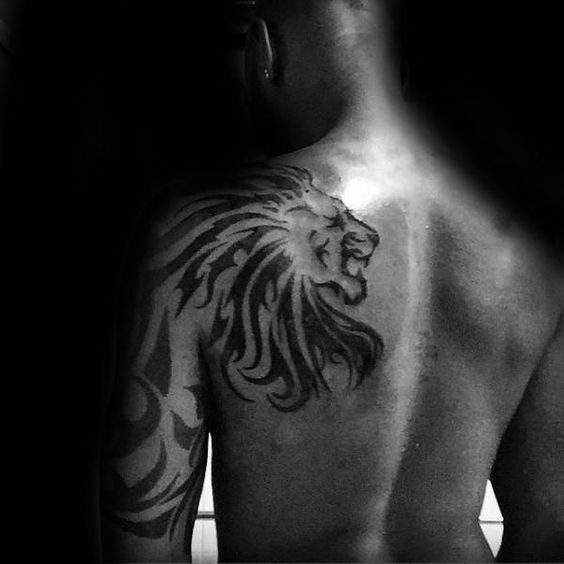 tribal lion tattoo