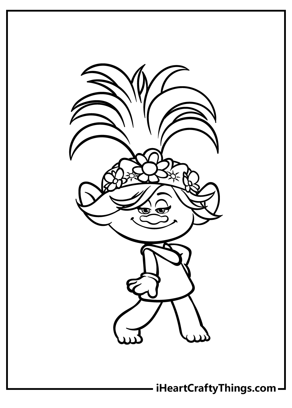 trolls coloring book pages