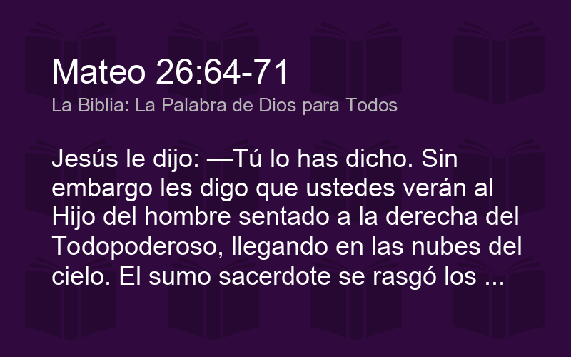 tu lo has dicho biblia