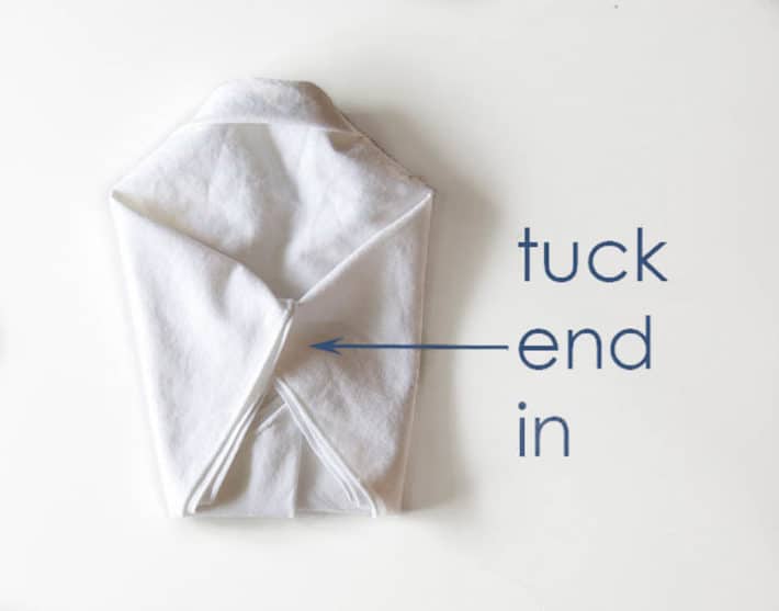 tuxedo napkin fold