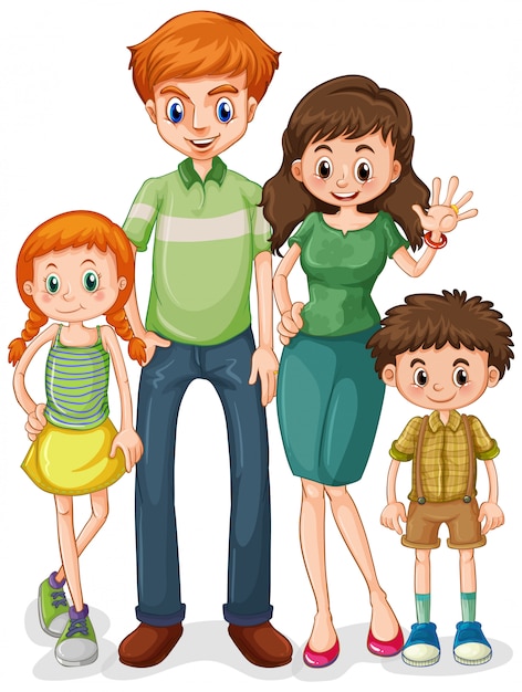 two parent family clipart