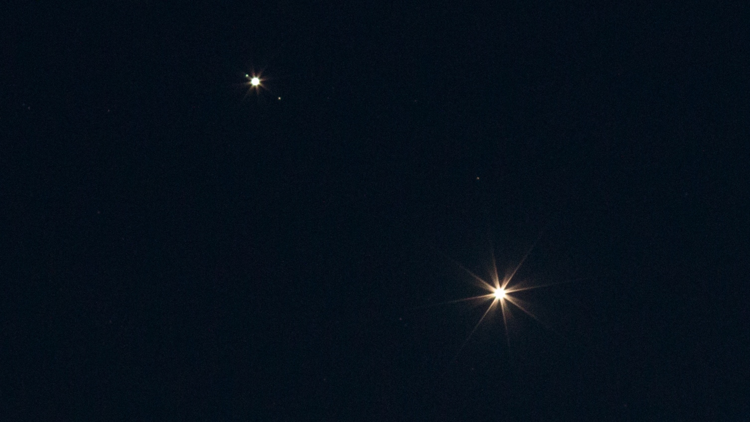 two stars in western sky tonight