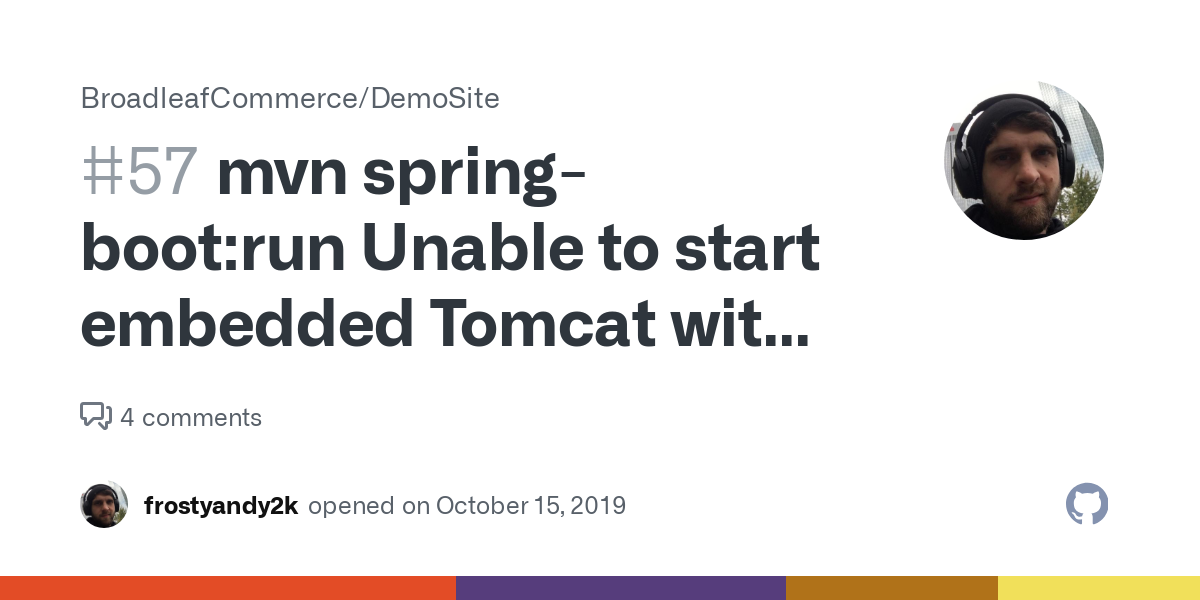 unable to start embedded tomcat