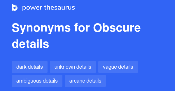 unclear thesaurus