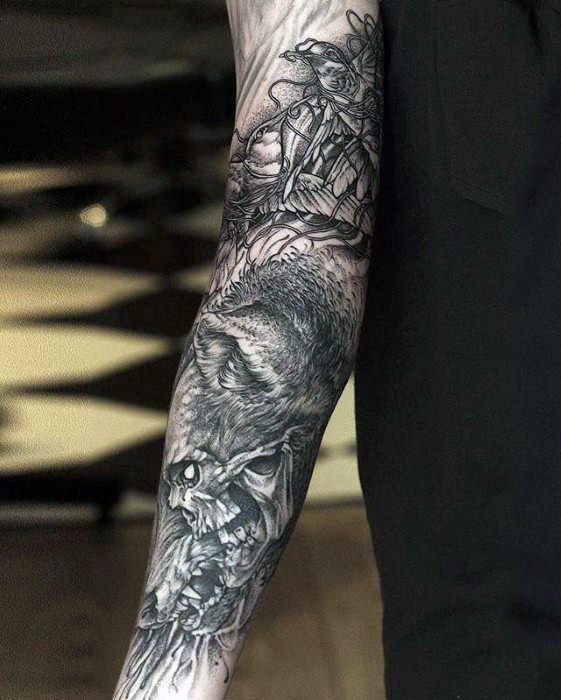 uncommon unique forearm tattoos