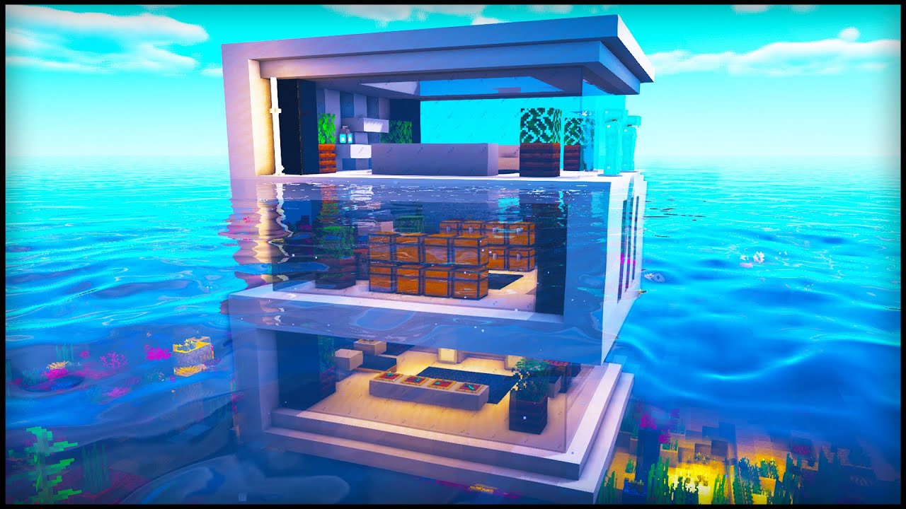 underwater house minecraft