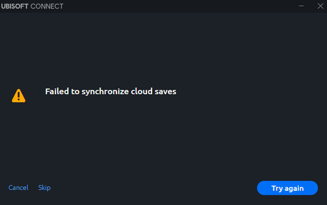 uplay can t sync with cloud