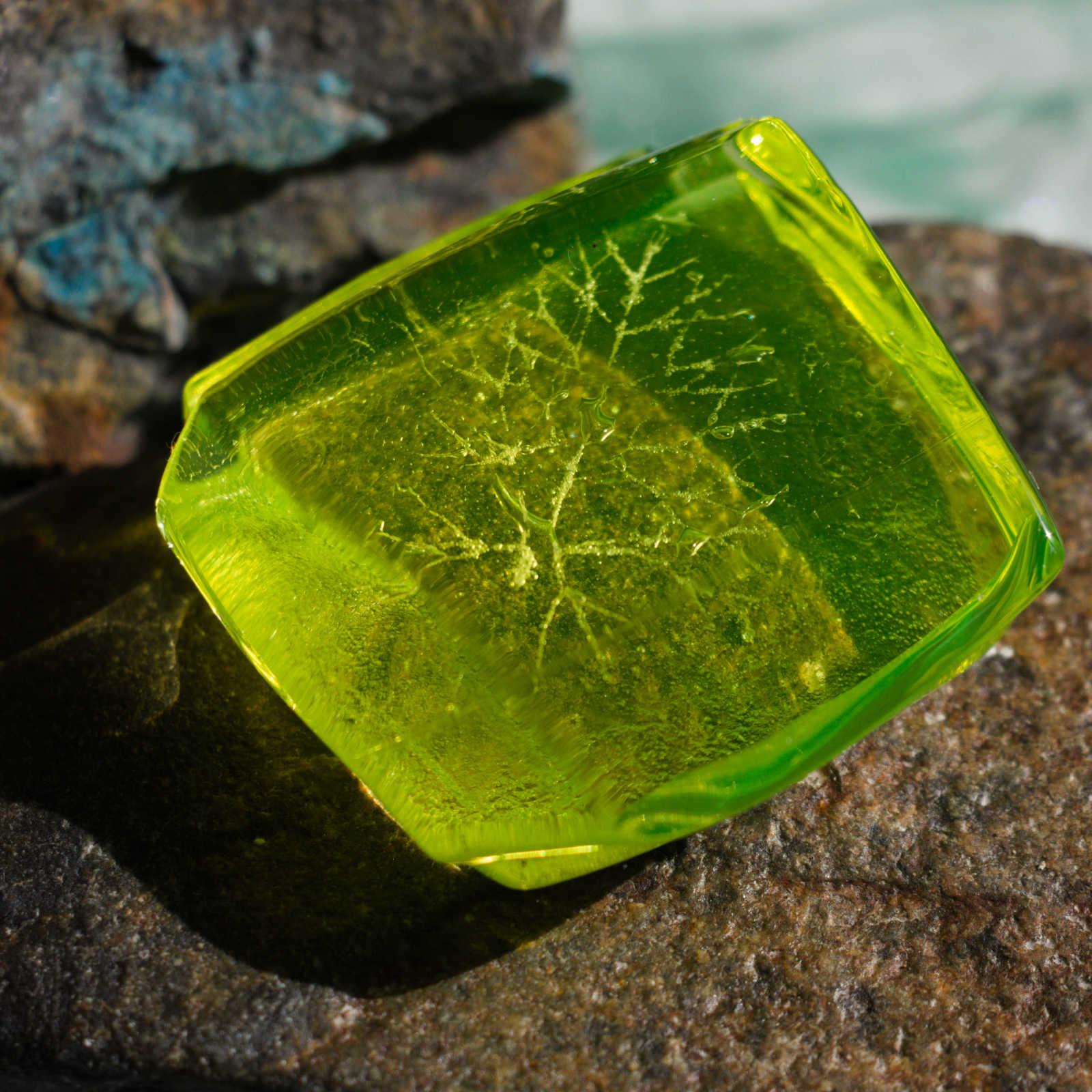 uranium glass paperweight