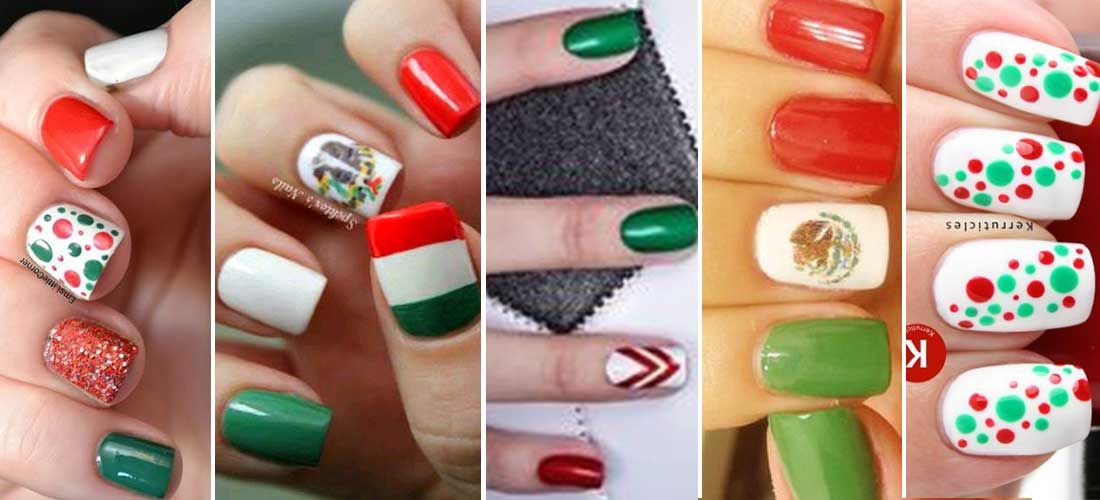 uñas tricolor sencillas