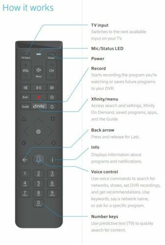 user manual for xfinity remote control