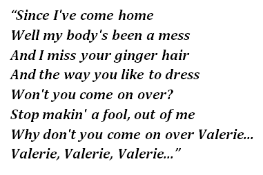 valerie song lyrics meaning