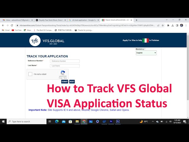 vfs global track application