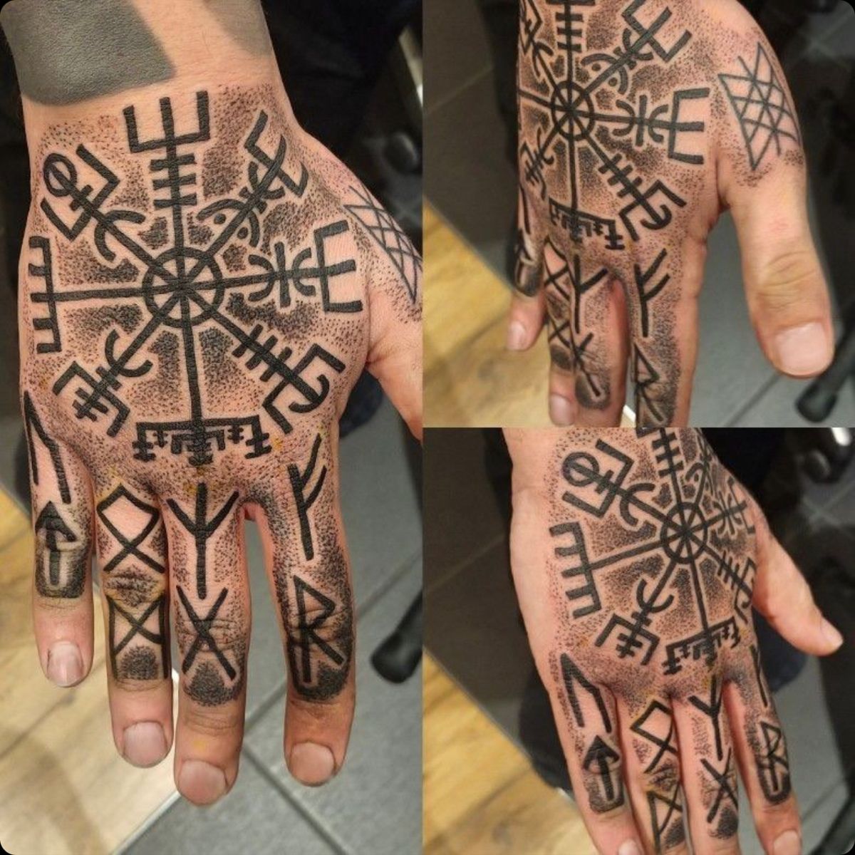 vikings hand tattoo