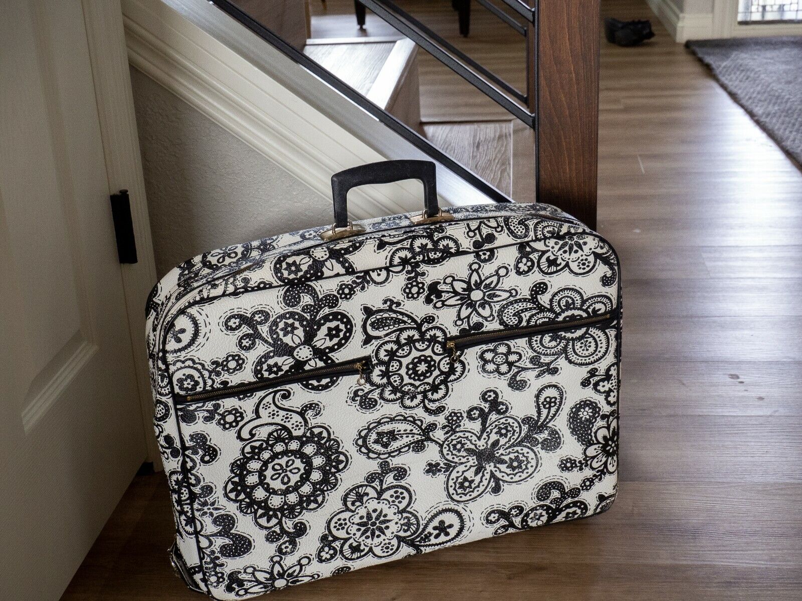 vintage floral suitcase