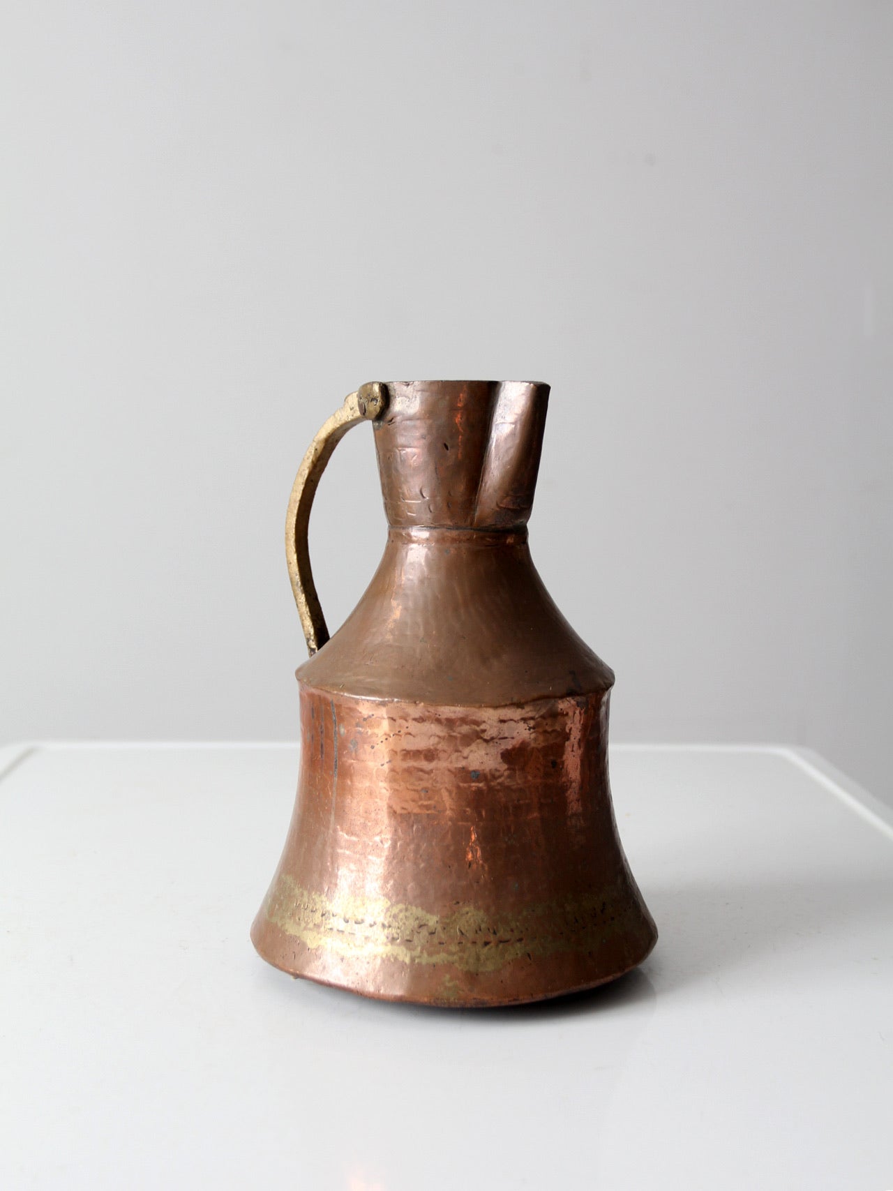 vintage hammered copper pitcher