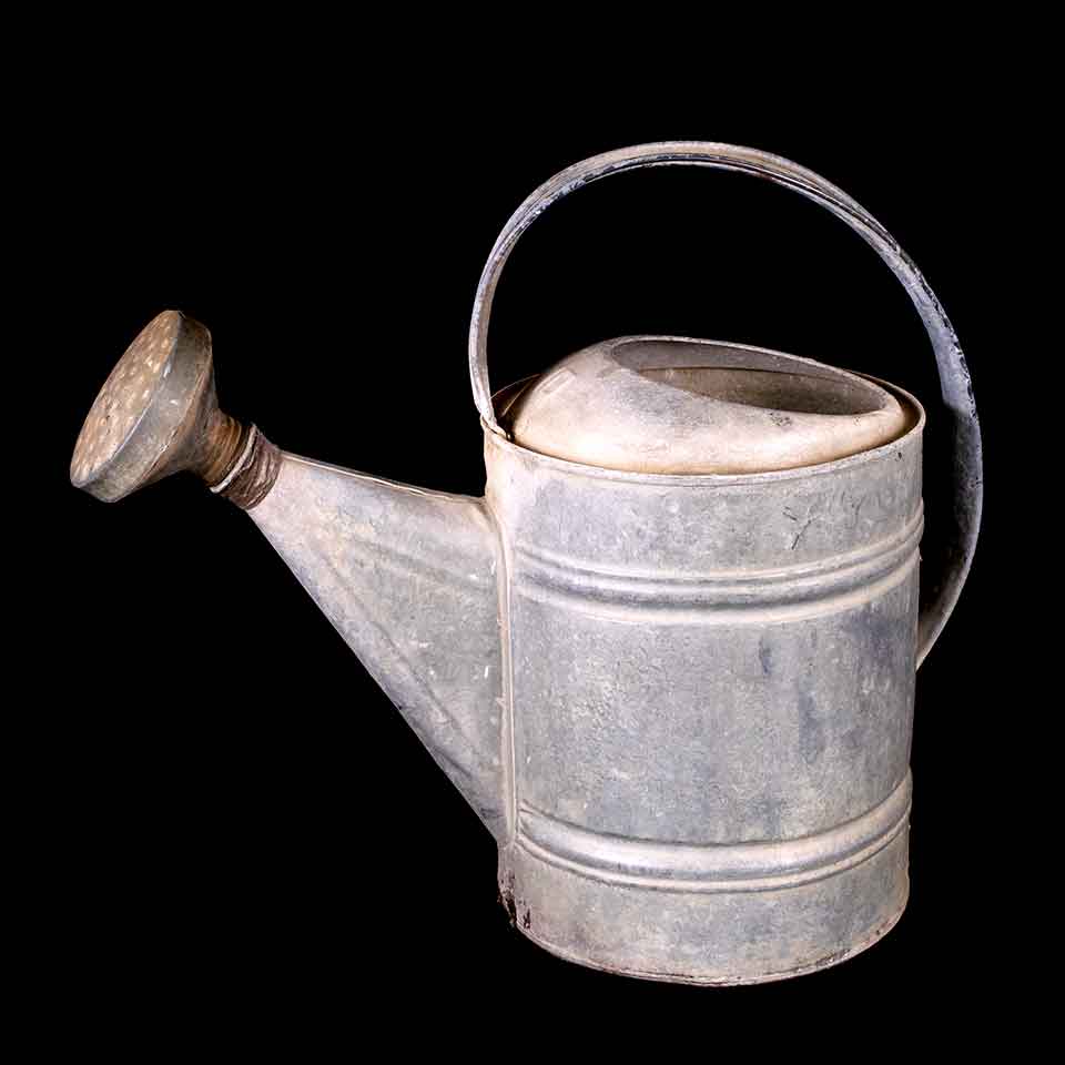 vintage metal watering can