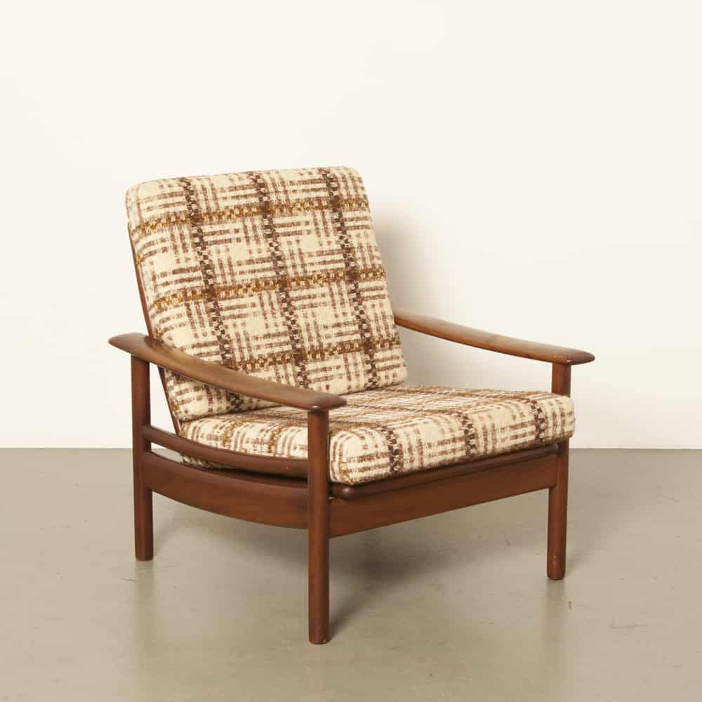 vintage wood armchair