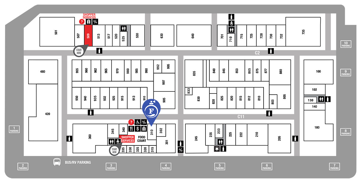 washington tanger outlets map