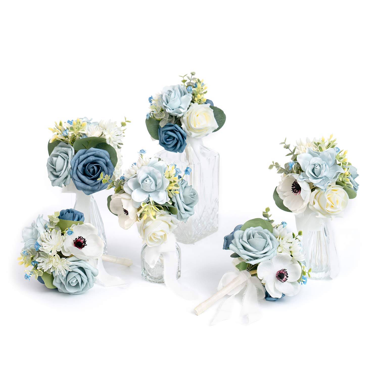 wedding blue centerpieces