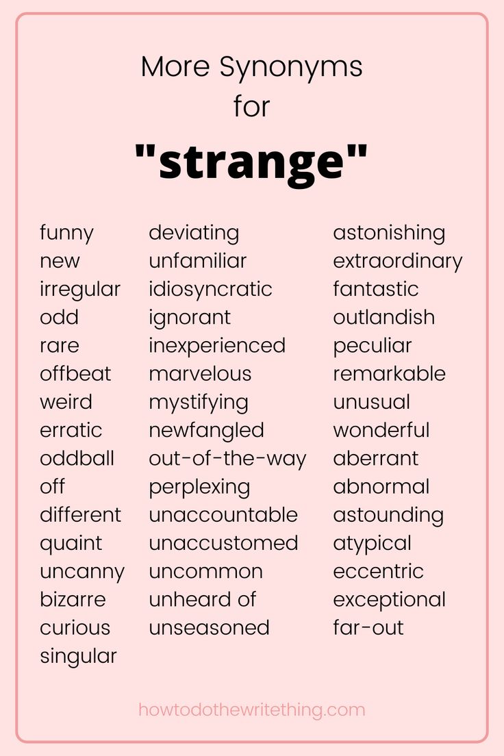 weird synonyms