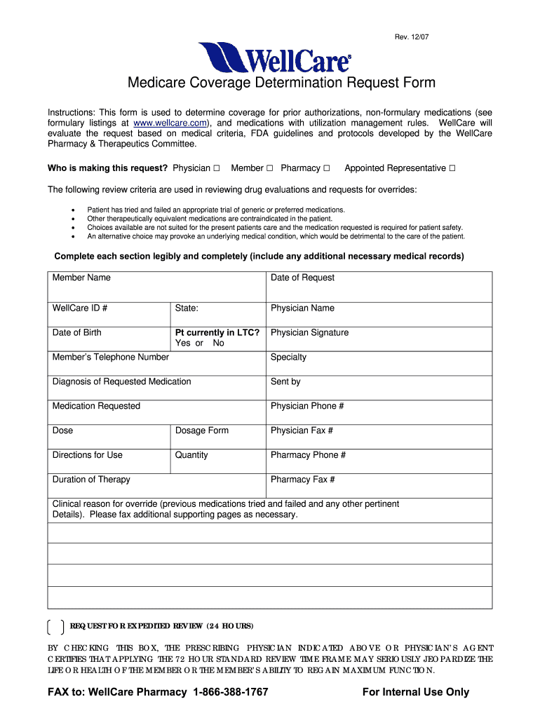 wellcare by allwell medicare outpatient authorization form