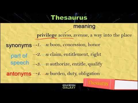 what does a thesaurus mean