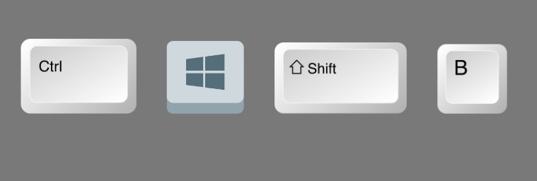 what does ctrl shift windows b do