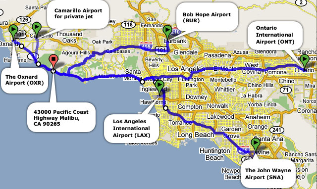 what is the closest airport to malibu california