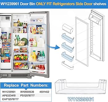 whirlpool freezer door replacement