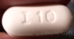 white oblong pill with i 10