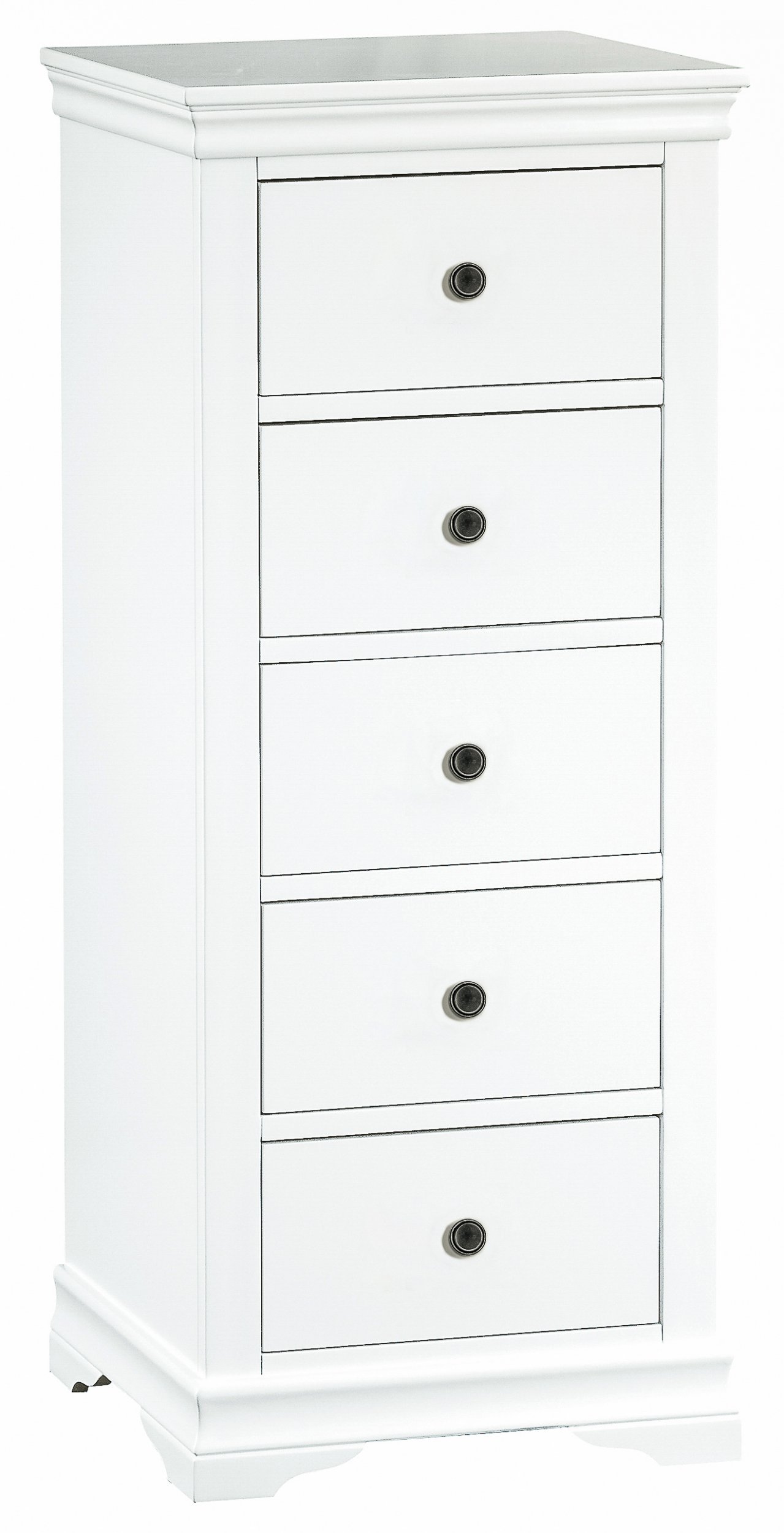 white skinny chest of drawers