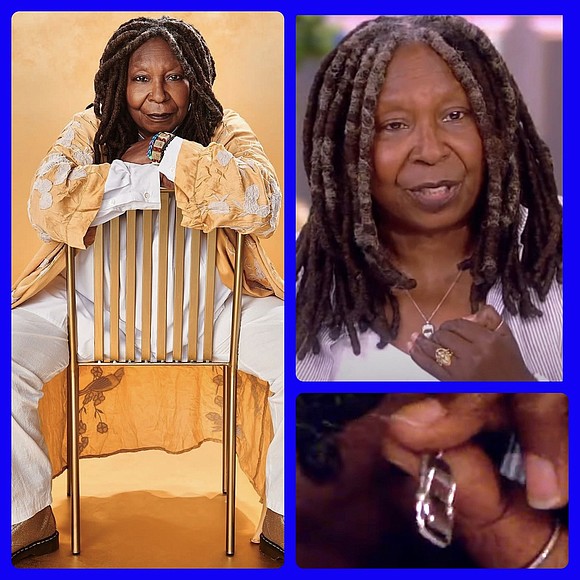 whoopi goldberg folding chair necklace