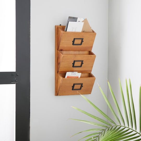 wooden wall letter holder