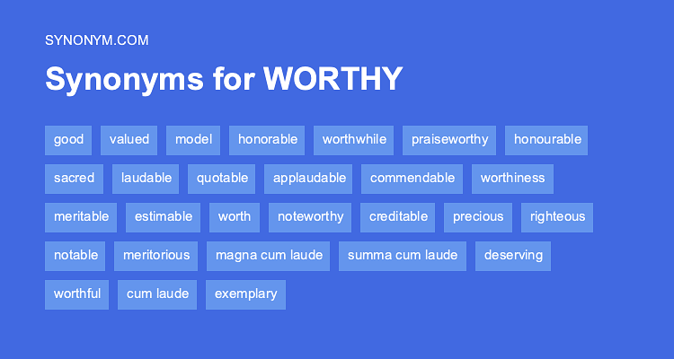 worthy of synonym