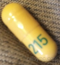 yellow capsule pill 215