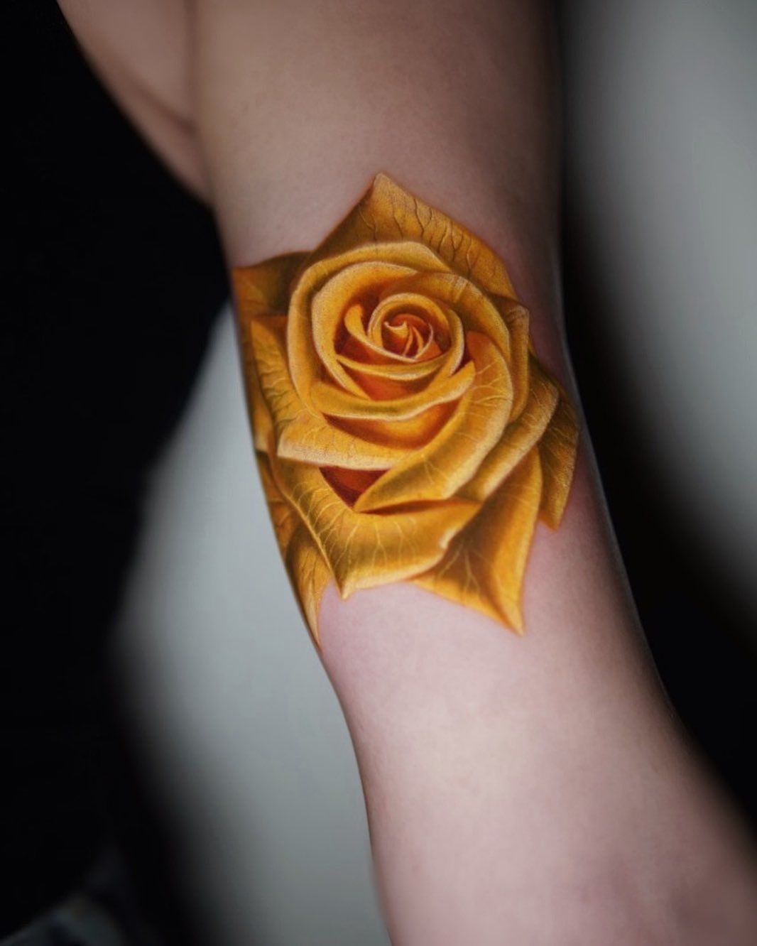 yellow rose tattoo