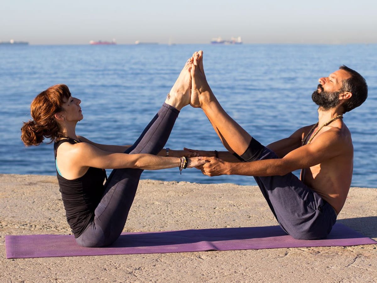 yoga poses with 2 people