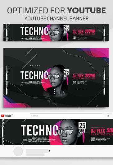 youtube banner psd