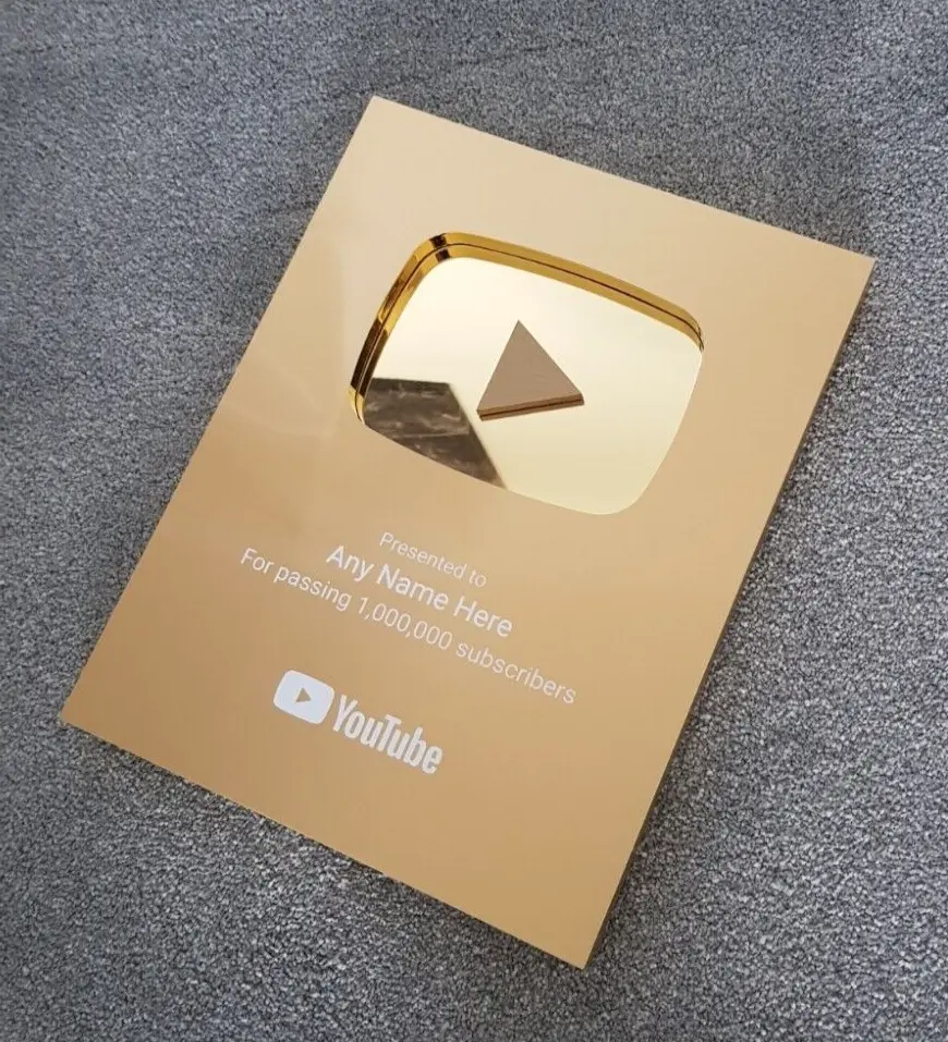 youtube gold play button