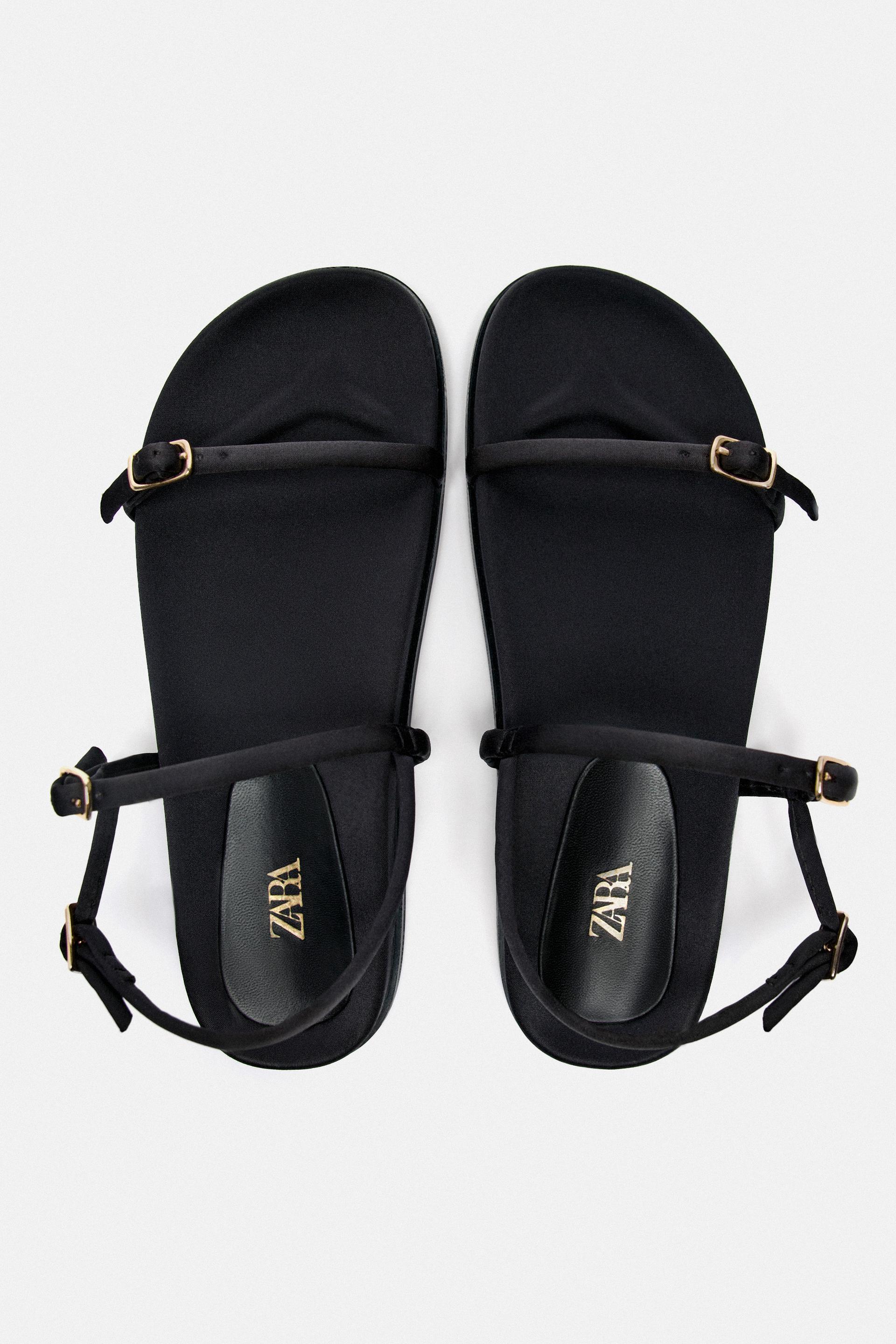 zara black sandals