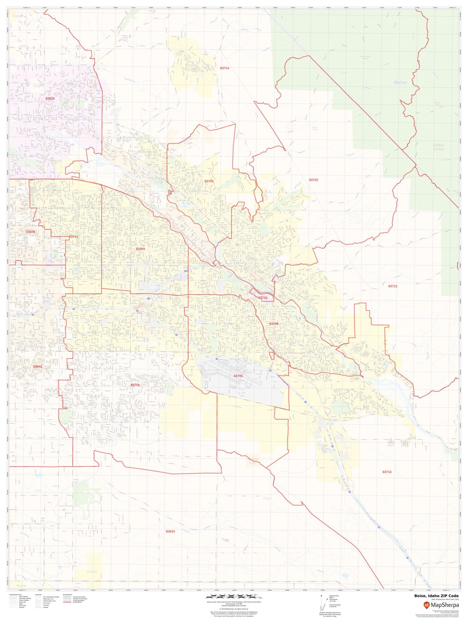 zip code boise id