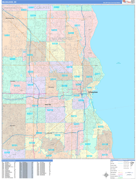 zip code map milwaukee wi